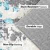10x13 Rug with Rubber Backing Machine Washable Modern Abstract Rug Watercolor Design Low Pile Rugs for Living Room - 2 of 4
