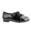 Dance Class Patent Flexible Tap Shoe with ribbon tie - 2 of 4