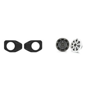 Kicker 45KM654 6.5" Marine Speakers and Overhead 6.5in adapters Compatible with Jeep JL & JT 2018-2023 - 1 of 4