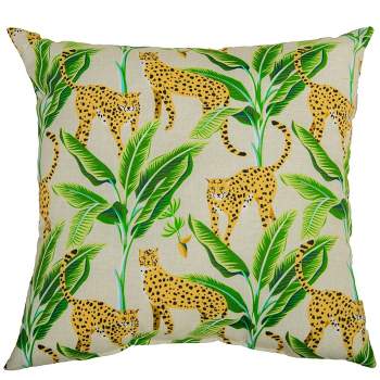 22"x22" Oversize Cheetah Poly Filled Square Throw Pillow - Rizzy Home