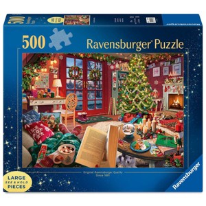 Ravensburger Cozy Christmas Retreat Large Format Jigsaw Puzzle - 500pc - 1 of 3
