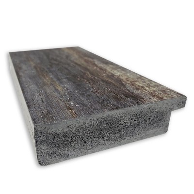 Bark Rustic Char 31" Square Non-Beveled Wall Mirror