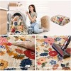 Washable Small Entryway Area Rugs: 2'x3' Floral Rug Non Slip Door Mat Indoor Entrance Stain Resistance Low Pile Throw Rugs for Inside Front - 4 of 4