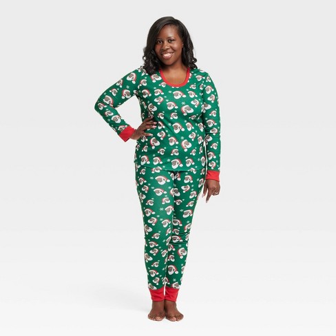 Green christmas pajama discount set