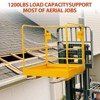 Heavy Duty Steel Forklift Safety Cage,36 x 36 In Foldable Forklift Work Platform of 1200 lbs Load Capacity,Holds 1 to 2 Adults,Ideal for Aerial Work - 3 of 4