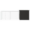 vidaXL Chicken Cage Anthracite 118.1 in.x35.8 in.x39.4 in. Galvanized Steel - 3 of 4
