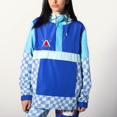 Hunter x Hunter Killua Long Sleeve Blue Checkered Hooded Anorak-XL — фото 6