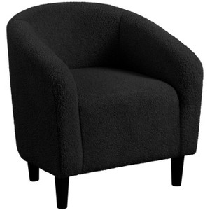 GustoWave Velvet Accent Chair, Luxurious Barrel Armchair with Soft padded Seat, Comfortable Modern Furniture for Living Room, Bedroom, Office - 1 of 4