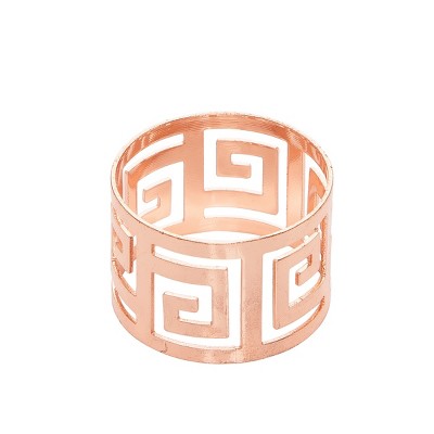 C&F Home Greek Key Napkin Ring Set of 4