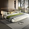 Whisen King Size Cloud Bed Frame, Chenille Upholstered Bed with Oversized Padded Movable Headboard, Round Corner - 3 of 4