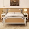 Whisen Queen Size Traditional Style Rattan Bed Frame with Headboard and Footboard - 3 of 4