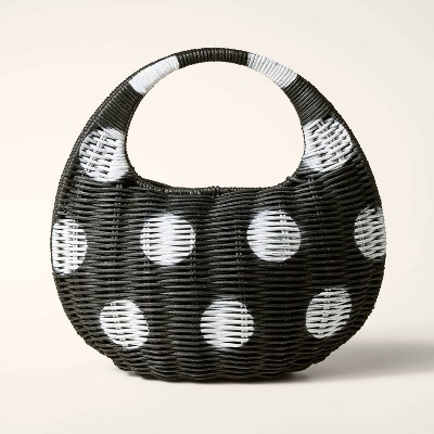 Polka Dot Wicker Crescent Bag - kate spade new york x Target Black/White