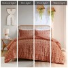 Gulches Full Queen White Clip Jacquard 3 Piece Comforter Set - 4 of 4