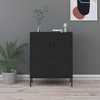 vidaXL Storage Cabinet Black 31.5"x13.8"x40" Steel - 2 of 4