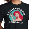 Women's - Disney Princess - Ariel Good For Doing Hair Cropped Graphic T-Shirt - 2 of 4