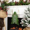 Northlight Wooden "Believe" Christmas Snow Sled Decoration - 18.25" - Green - 3 of 4