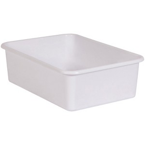 Teacher Created Resources White Large Plastic Storage Bin (Pack of 6) - 1 of 1