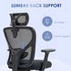 TiramisuBest High Back Ergonomic Mesh Office Chair, Adjustable, 360¡ã Swivel Wheels, Black - 2 of 4
