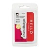 Charles Leonard Self-Adhesive Name Badges, Hello, Red, 100 Per Pack, 12 Packs - 2 of 3