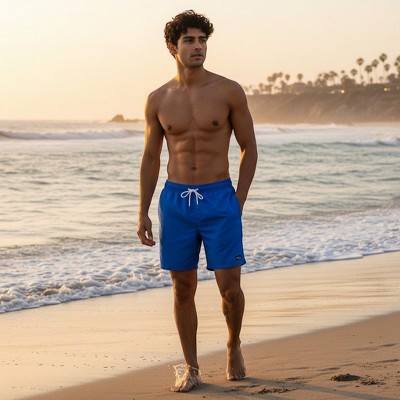 HEAT Swimwear Men's UPF 50+ 17" Solid Color Swim Trunks | Royal Blue X Large — фото 4