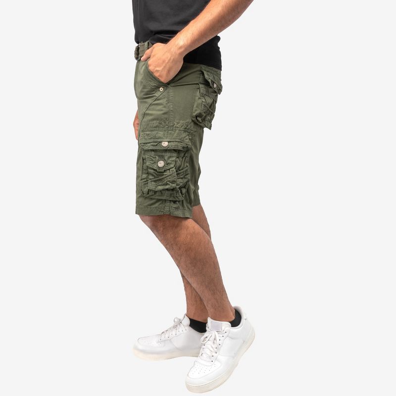 X RAY Men's Belted 12.5" Inseam Knee Length Cargo Shorts, 3 of 7