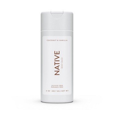 Native Coconut &#38; Vanilla Mini Body Wash - Trial Size - 3oz