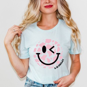 Simply Sage Market S.W.Smiley Cow Print Short Sleeve Tee - 1 of 4