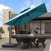 PURPLE LEAF Patio Umbrella with Base Outdoor Rectangle Large Cantilever Umbrella Heavy Duty Outdoor Market Umbrella for Garden Deck Backyard Pool - 2 of 4