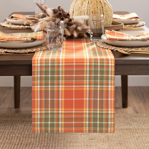 Elrene Hawley Plaid Harvest Cotton Table Runner - Elrene Home Fashions - image 1 of 3