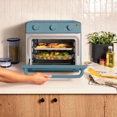 Bella Surf Blue 6-Slice Air Fryer Toaster Oven with French Door