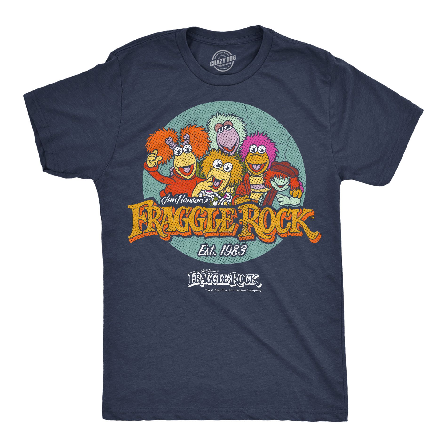 Mens Funny T Shirts Fraggle Rock Logo Retro Jim Henson Tee For Men - Crazy Dog Men's T Shirt With Movie Sayings