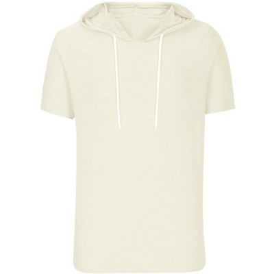 INSPIRE CHIC Men's Casual Short Sleeve Solid Color Drawstring Hooded T Shirts