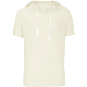 INSPIRE CHIC Men's Casual Short Sleeve Solid Color Drawstring Hooded T Shirts - 1 of 4