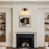 KAISITE 2 - Light Black and Gold Dimmable Bathroom Vanity Light with Globe Glass Shade - 4 of 4