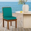 ARDEN Foam Outdoor Double Welted Dining Chair Cushion, 20 x 20, made with ProFoam, Rain-proof, Fade Resistant, Heathered Teal Woven Solid - 2 of 4