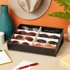 Juvale 8 Slot Sunglasses Organizer Storage, Eyeglasses Holder for Home – Multiple Glasses Display Case (12.7x9.8 in) - 2 of 4