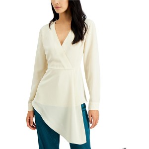 Alfani Womens Solid Pullover Blouse - 1 of 1