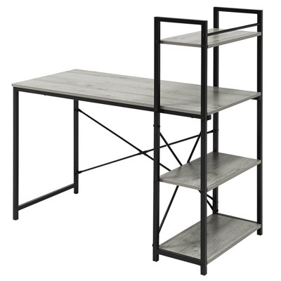 Niche Soho Desk with Bookcase Weathered Gray - Niche