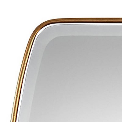 Rectangular Bronze and Gold Wall Mount Vanity Mirror
