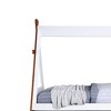 82" Twin Bed Loreen Oak White Finish - Acme Furniture: Faux Leather Upholstery, Wood Frame - 3 of 4