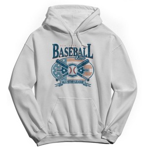 Social Collective Men's Baseball Club  Americana 4Th Of July Long Sleeve Graphic Cotton Sweatshirt Hoodie - 1 of 4