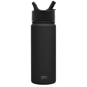 Simple Modern 18oz Summit Water Bottle Midnight Black, Black Black