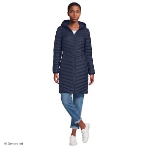 Lands' End Women's Petite Wanderweight Packable Down Coat - Small