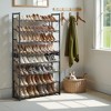 Shoe Rack, 8-Tier Shoe Organizer, Metal Shoe Storage, Entryway, Set of 2, 4-Tier Stackable Shoe Shelf, with Adjustable Flat or Angled Shelves - 2 of 4