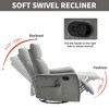 GDFStudio Briar Modern 360° Swivel Upholstered Heat Massage Manual Recliner with Rocker - 4 of 4