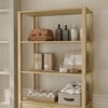 FUFU&GAGA 2 Section Laundry Hamper Cabinet,Bathroom Storage,Tiered Laundry Basket,22LBS Weight Capacity,Open Shelves & Drawers - 3 of 4