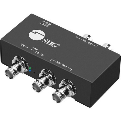 SIIG 1x4 3G-SDI Distribution Amplifier - 1920 x 1080 - 984 ft Maximum Operating Distance - Metal, Aluminum - TAA Compliant