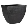 Tusco Products Modern Planter, Short Square, Black, 20" x 16" - 2 of 3