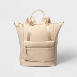 23L 16.25'' Faux Neoprene Tote Backpack - All In Motion™ Cream - 1 of 3