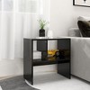 Clihome Modern Rectangular Design Artisan Oak Side Table, with 2 Shelves for Versatile Use - 2 of 4